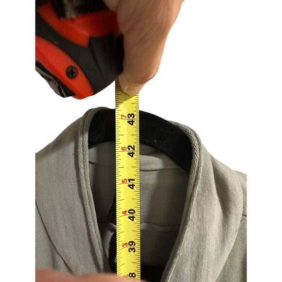 💰BOGO💰Long Green Cascading Military Jacket with Silver Buttons on Front sz M - Picture 9 of 12